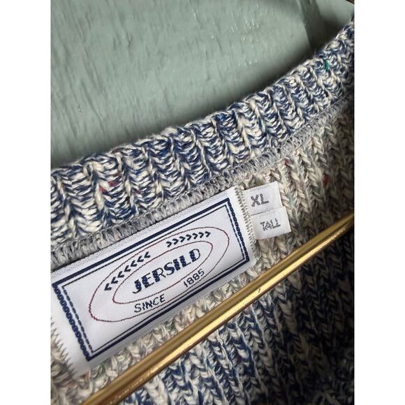 Vintage Jersild Marled Stripe Sweater – XL Tall – Chunky Knit – Made in USA - Picture 5 of 6